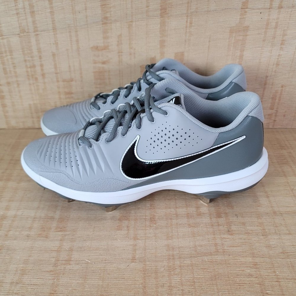 Nike Alpha Huarache 3 Varsity Low Men Light Smoke Grey Black Baseball Cleats